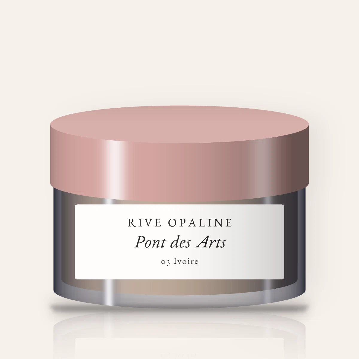 Poudre Pont des Arts à l'huile de jojoba – Rive Opaline, pot 20 g, teinte 03 Ivoire
