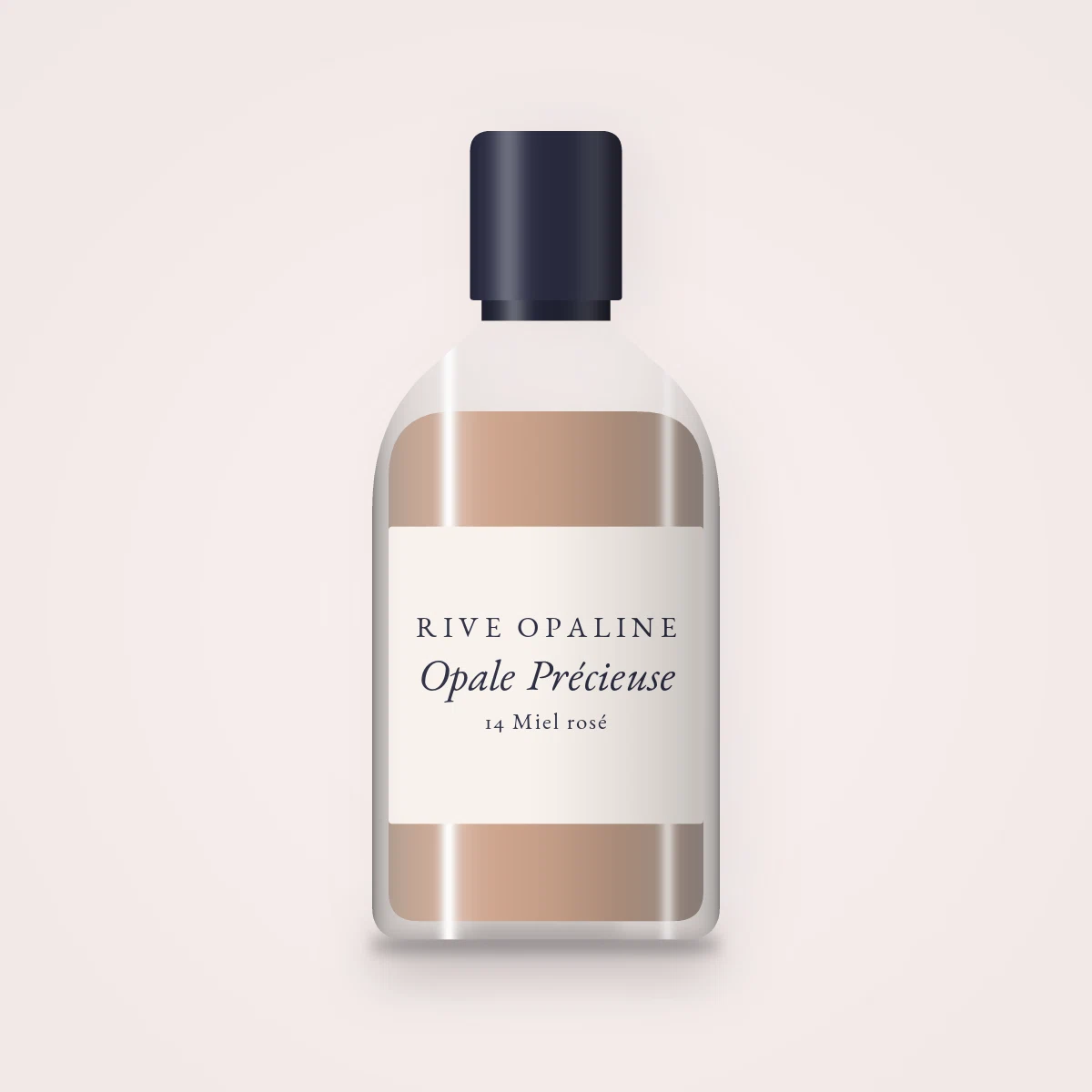 Fond de teint Opale Précieuse à l'eau de rose – Rive Opaline, flacon 30 ml, teinte 14 Miel rosé