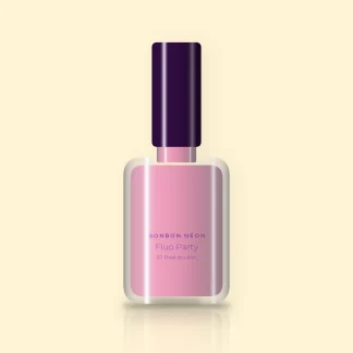 Vernis à ongles Fluo Party à l'acide hyaluronique – Bonbon Néon, flacon 12 ml, teinte 07 Rose bonbon
