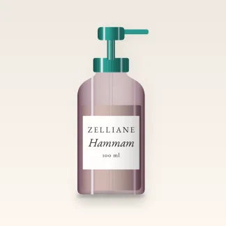 Gel douche Hammam énergisant – Zelliane, flacon-pompe 100 ml