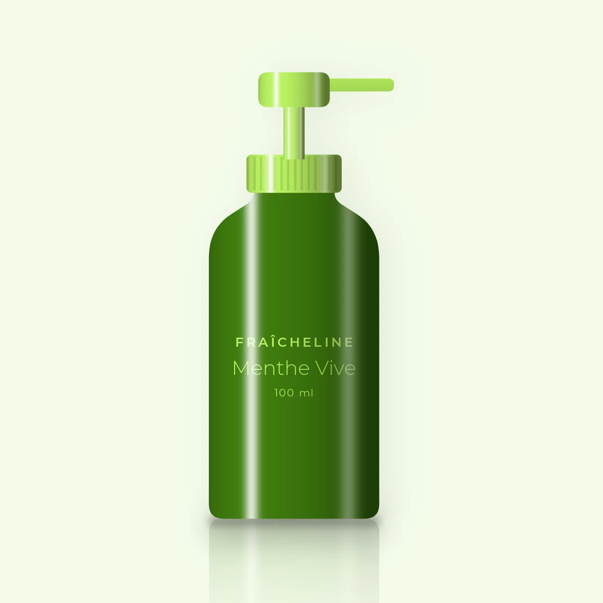 Baume après-rasage revitalisant Menthe Vive – Fraîcheline, flacon-pompe 100 ml