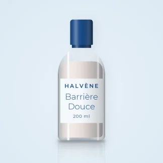 Nettoyant visage Barrière Douce à l'argile blanche – Halvène, flacon 200 ml
