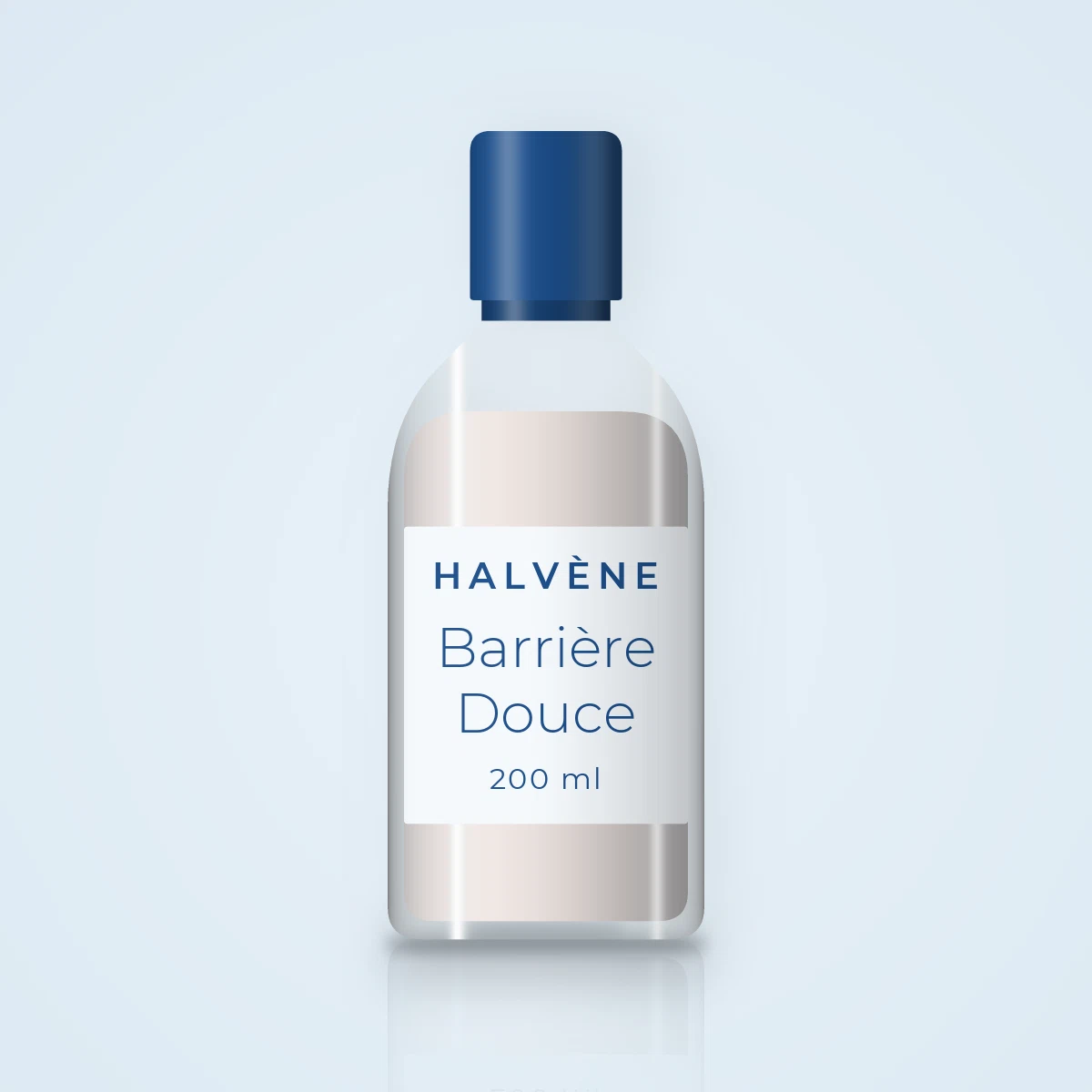 Nettoyant visage Barrière Douce à l'argile blanche – Halvène, flacon 200 ml
