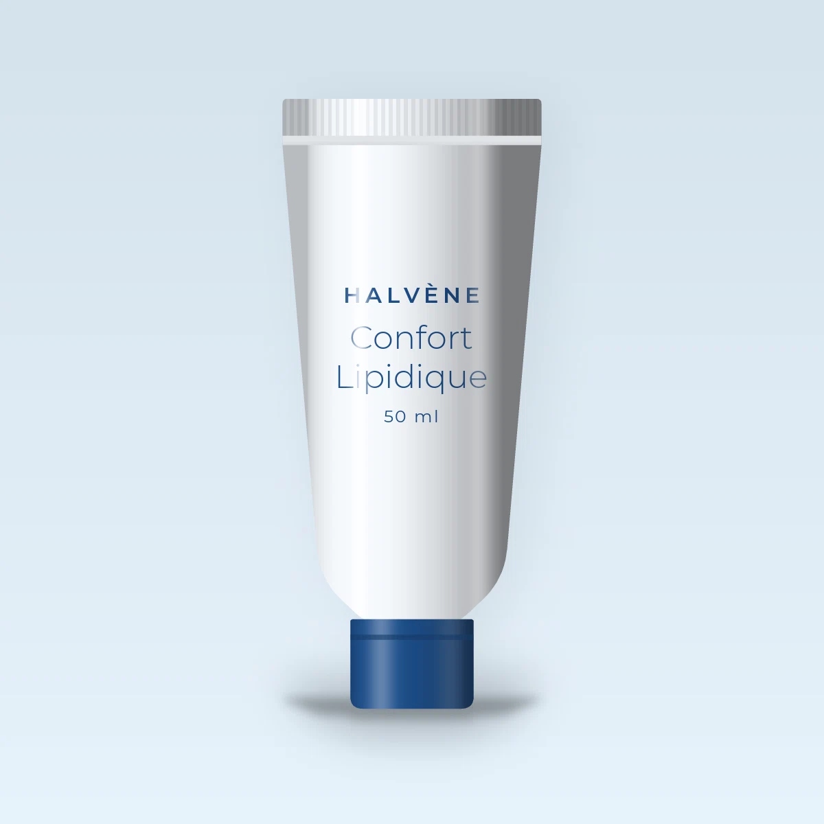 Crème hydratante Confort Lipidique au beurre de mangue – Halvène, tube 50 ml
