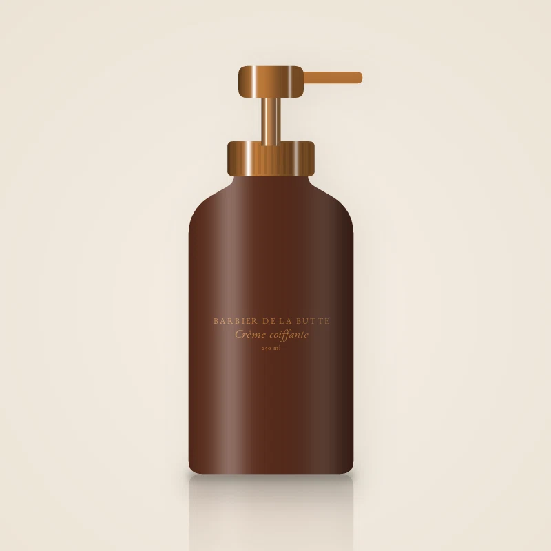 Crème coiffante définition intense au beurre de murumuru – Barbier de la Butte, flacon-pompe 250 ml