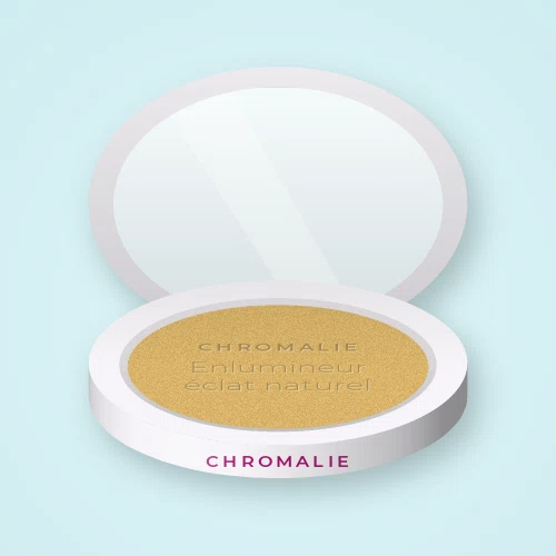 Enlumineur éclat naturel au beurre de karité – Chromalie, boîtier 4,5 g, teinte Doré