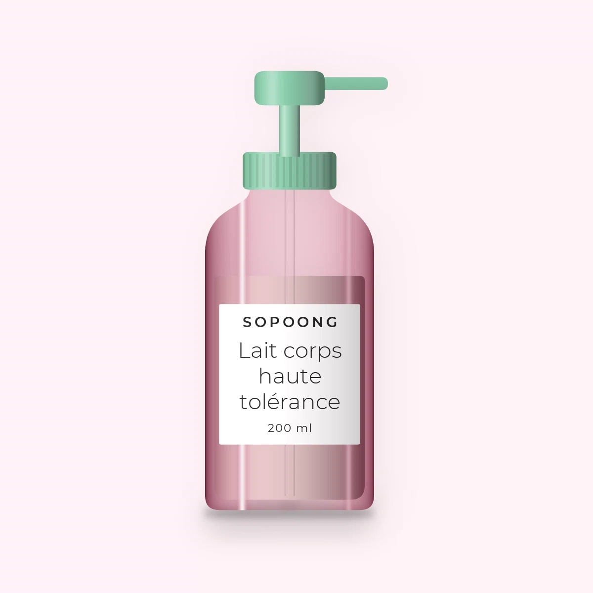 Lait corps haute tolérance à l'huile de macadamia – Sopoong, flacon-pompe 200 ml