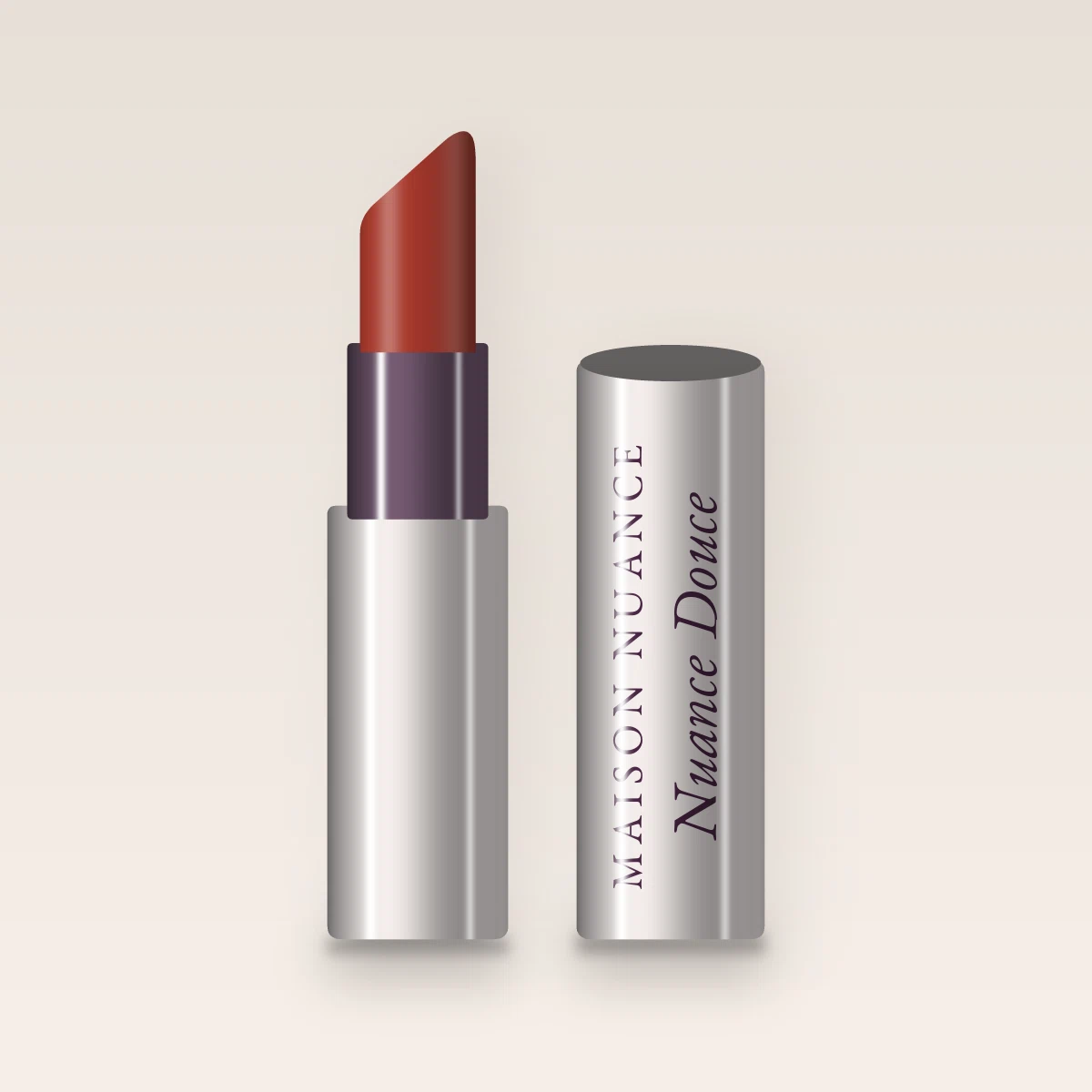 Rouge à lèvres Nuance Douce à l'huile de macadamia – Maison Nuance, étui 3,8 g, teinte 16 Rouge brique