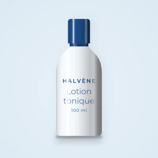 Lotion tonique peaux sensibles à l'acide mandélique – Halvène, flacon 100 ml