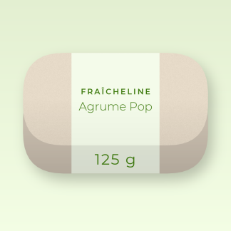 Savon Agrume Pop visage et corps – Fraîcheline, pain 125 g