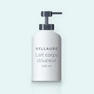 Lait corps douceur à la vitamine E – Vellaure, flacon-pompe 200 ml