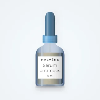 Sérum anti-rides à l'huile de rose musquée – Halvène, flacon compte-gouttes 15 ml