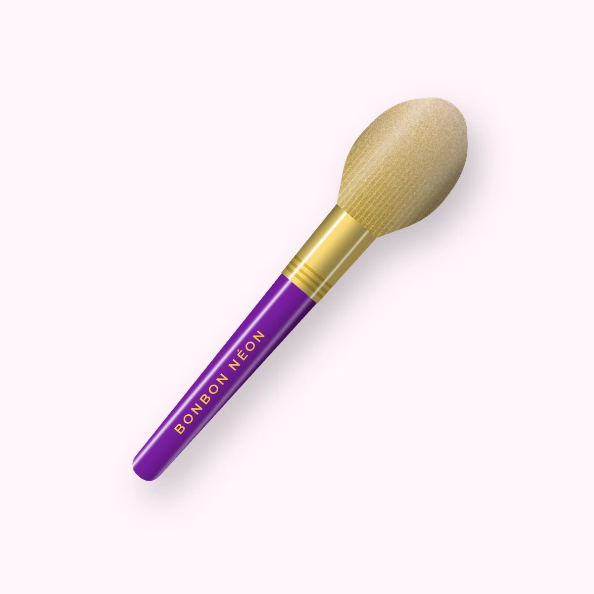 Pinceau de voyage Pop Acidulé – Bonbon Néon, vue de face