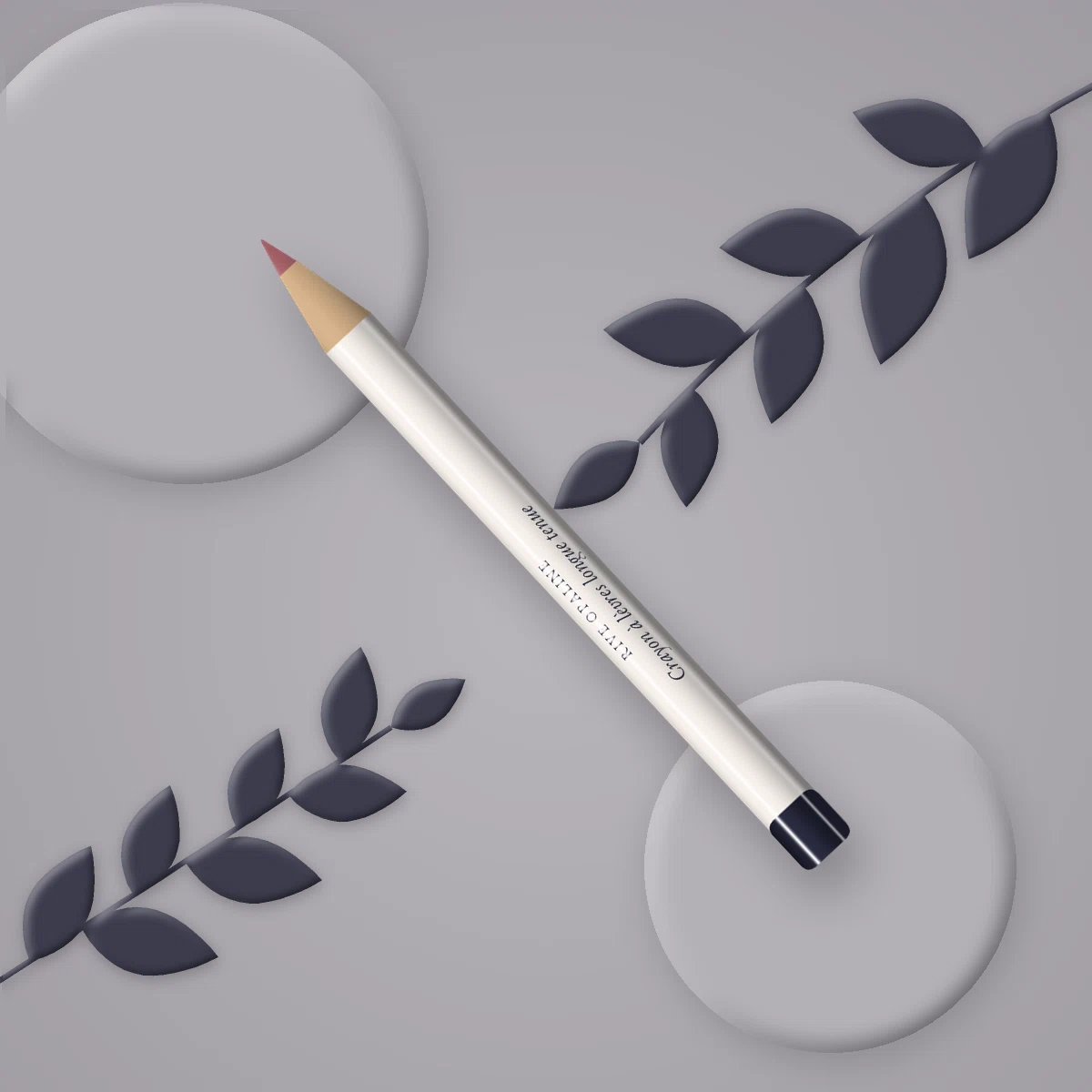 Crayon à lèvres longue tenue à l'huile de camélia – Rive Opaline, photo d'ambiance