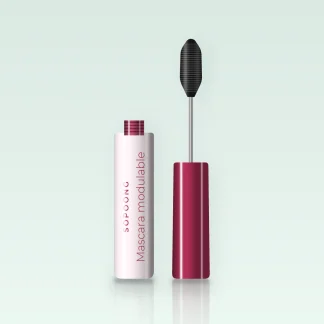 Mascara modulable à l'huile d'argan – Sopoong, flacon et brosse 10 ml, teinte Noir