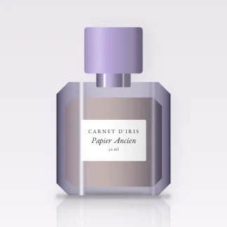 Parfum Papier Ancien alchimique à l'iris – Carnet d'Iris, flacon 50 ml
