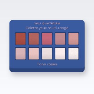 Palette yeux multi-usage au kaolin – Joli Quotidien, 12 × 1 g, teinte Tons rosés