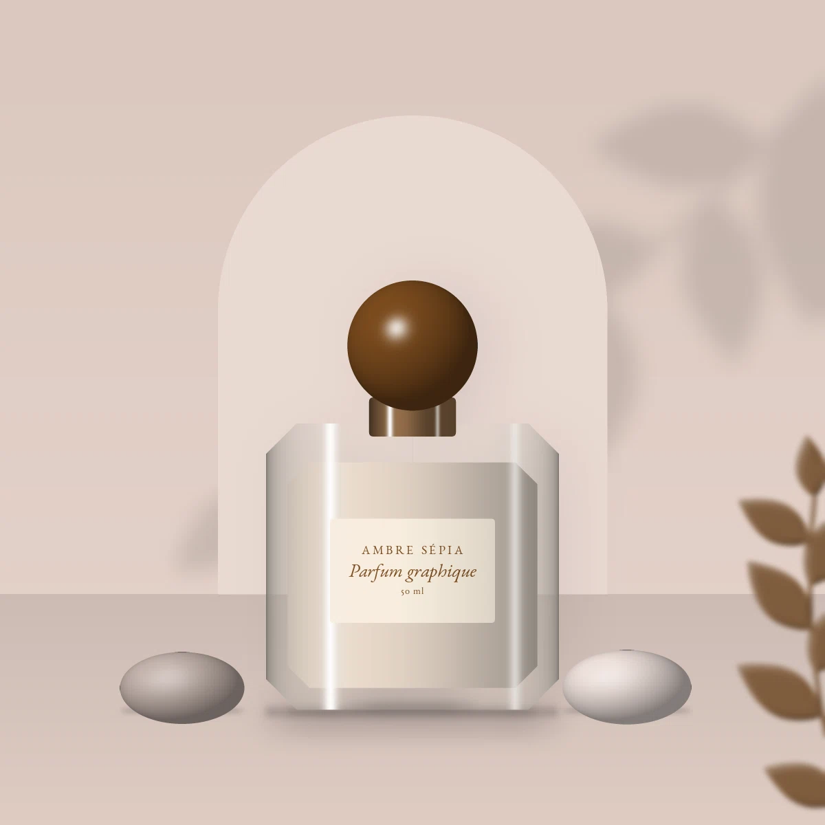 Parfum mixte graphique au poivre noir – Ambre Sépia, photo d'ambiance