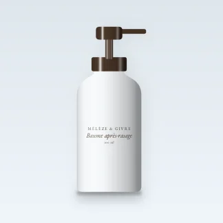 Baume après-rasage haute hydratation au squalane végétal – Mélèze & Givre, flacon-pompe 100 ml