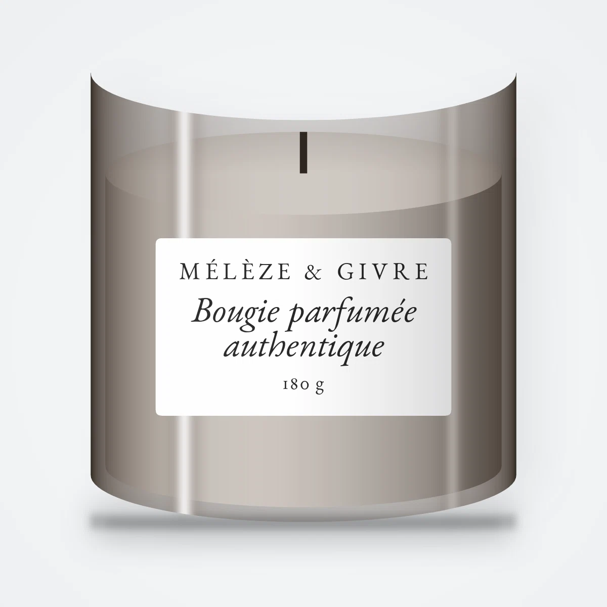 Bougie parfumée authentique au néroli – Mélèze & Givre, pot en verre 180 g