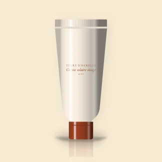 Crème solaire visage anti-taches à la vitamine C SPF 50+ – Terre d'Ocrelle, tube 40 ml