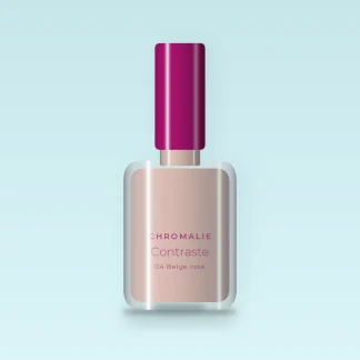 Vernis à ongles Contraste à l'huile d'argan – Chromalie, flacon 5 ml, teinte 04 Beige rosé