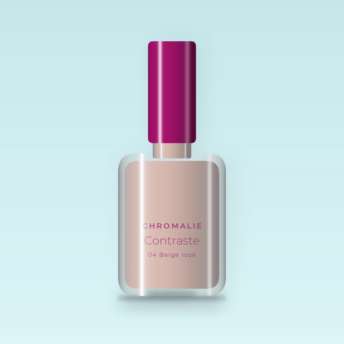 Vernis à ongles Contraste à l'huile d'argan – Chromalie, flacon 5 ml, teinte 04 Beige rosé