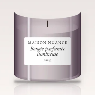 Bougie parfumée lumineuse au poivre noir – Maison Nuance, pot en verre 300 g