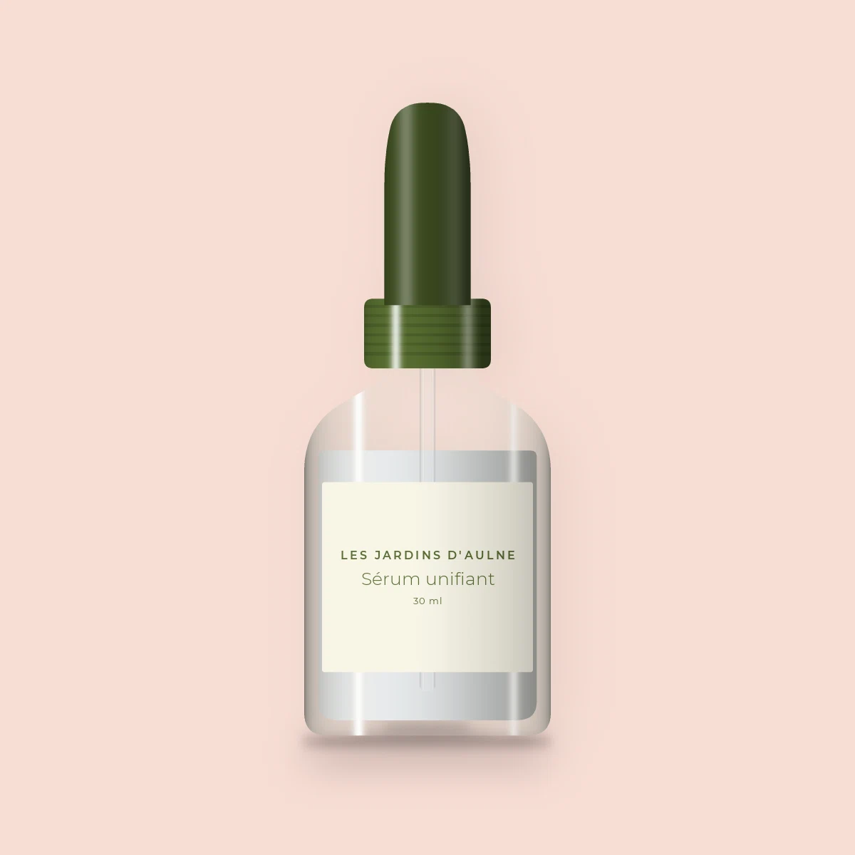 Sérum unifiant à l'extrait de thé vert – Les Jardins d'Aulne, flacon compte-gouttes 30 ml