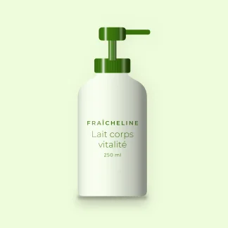 Lait corps vitalité à l'huile de rose musquée – Fraîcheline, flacon-pompe 250 ml