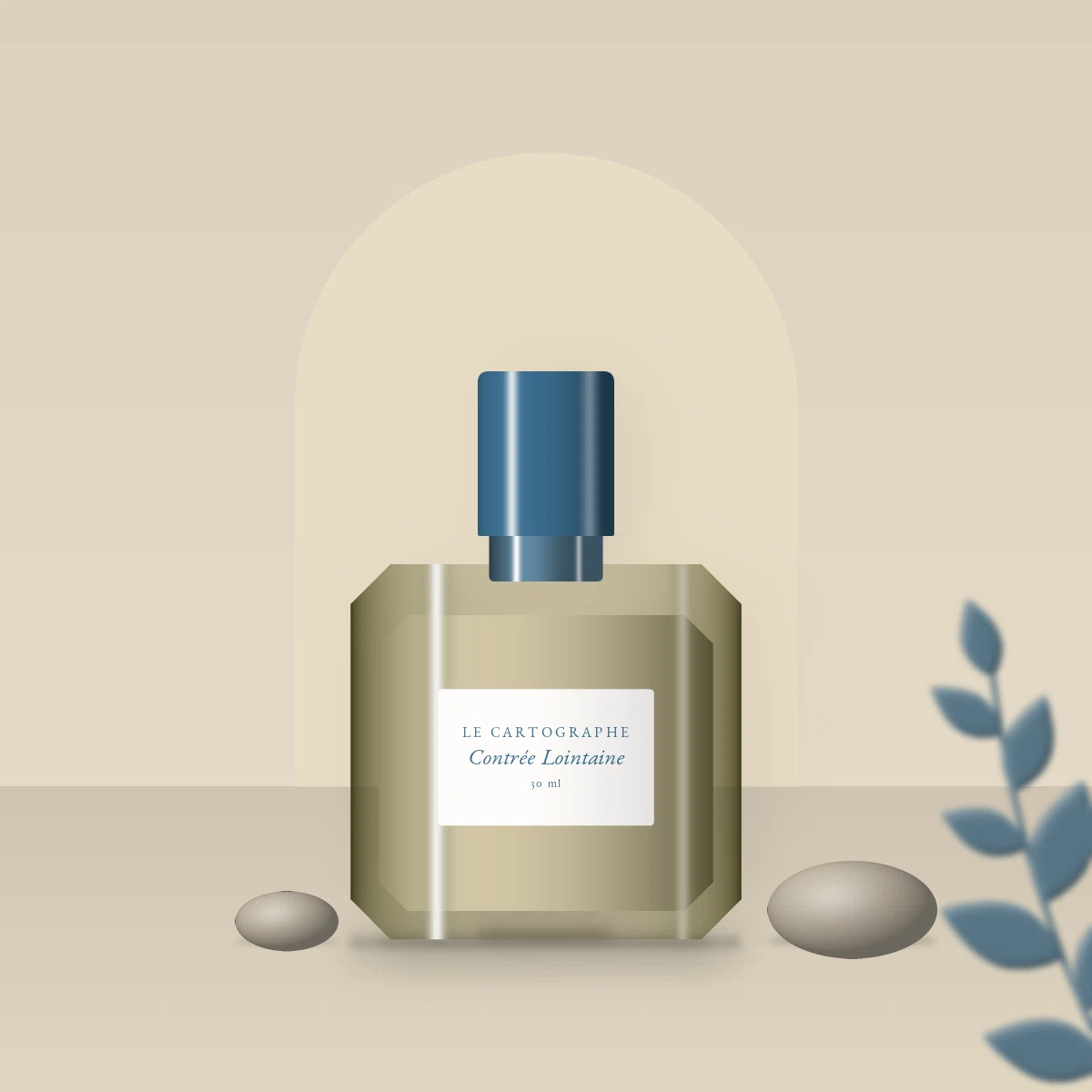 Parfum Contrée Lointaine poétique au poivre rose – Le Cartographe, photo d'ambiance