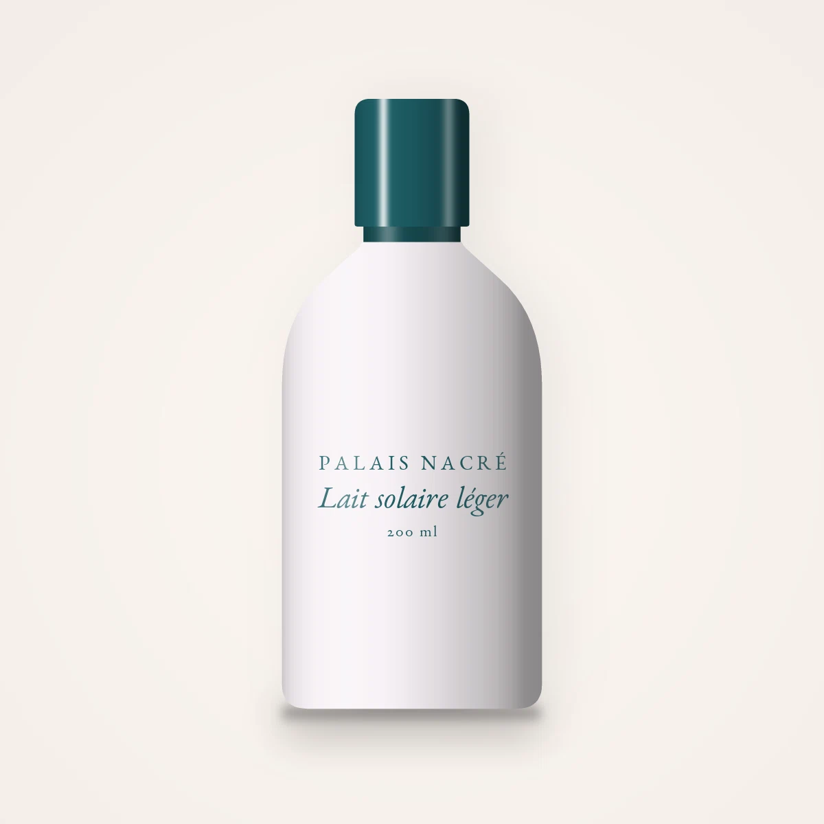 Lait solaire léger à la fleur de tiaré SPF 50 – Palais Nacré, flacon 200 ml
