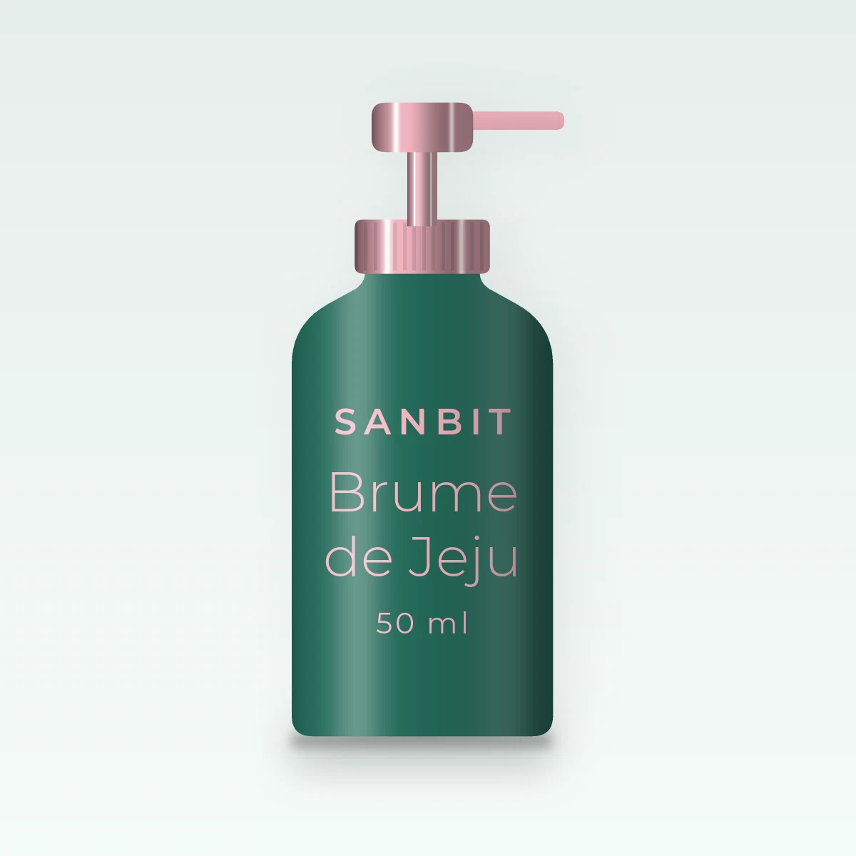 Crème solaire visage hydratante Brume de Jeju SPF 30 – Sanbit, flacon-pompe 50 ml
