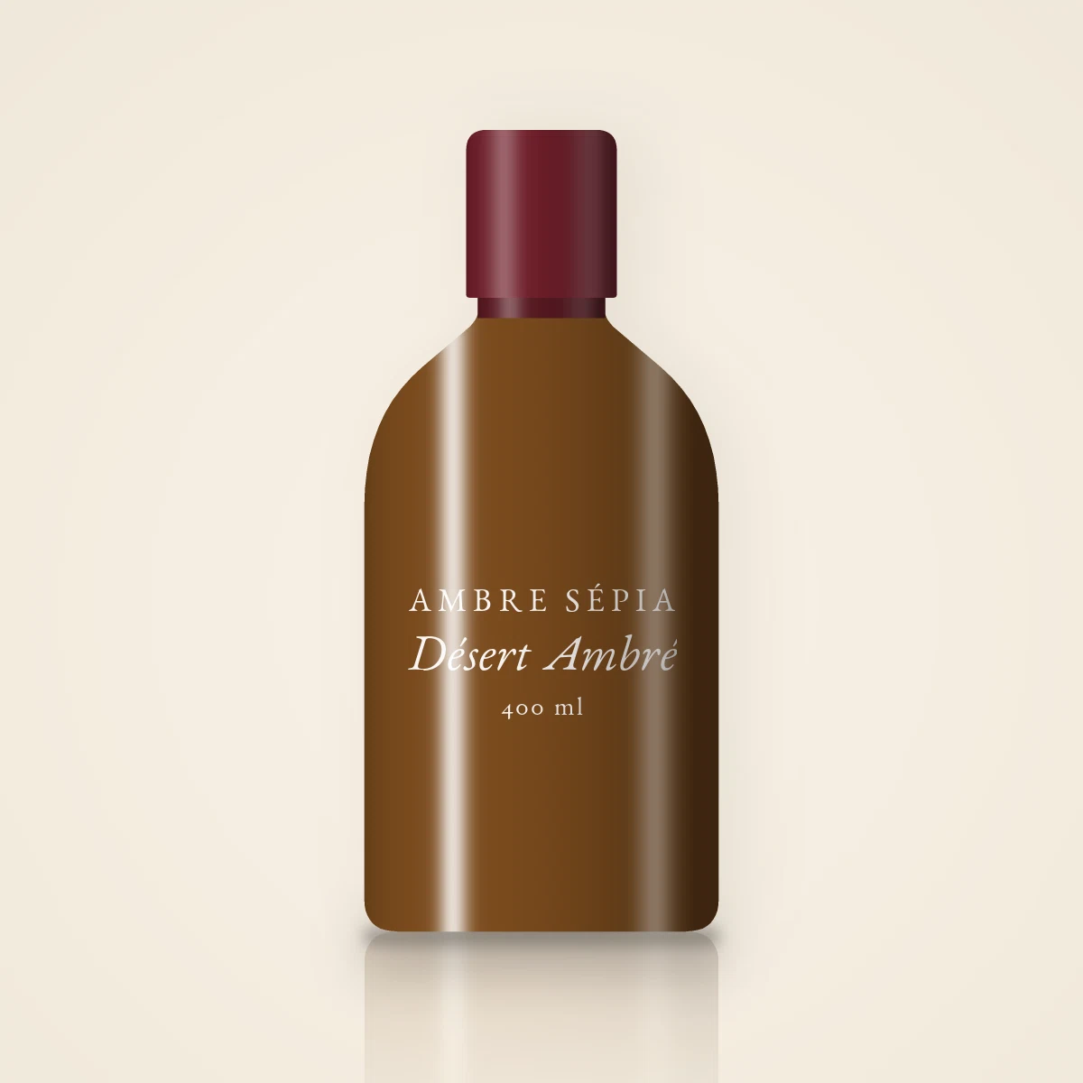 Lait corps Désert Ambré tonifiant – Ambre Sépia, flacon 400 ml