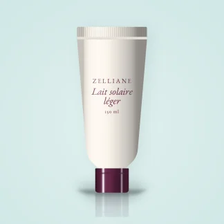 Lait solaire léger à l'huile d'amande douce SPF 30 – Zelliane, tube 150 ml