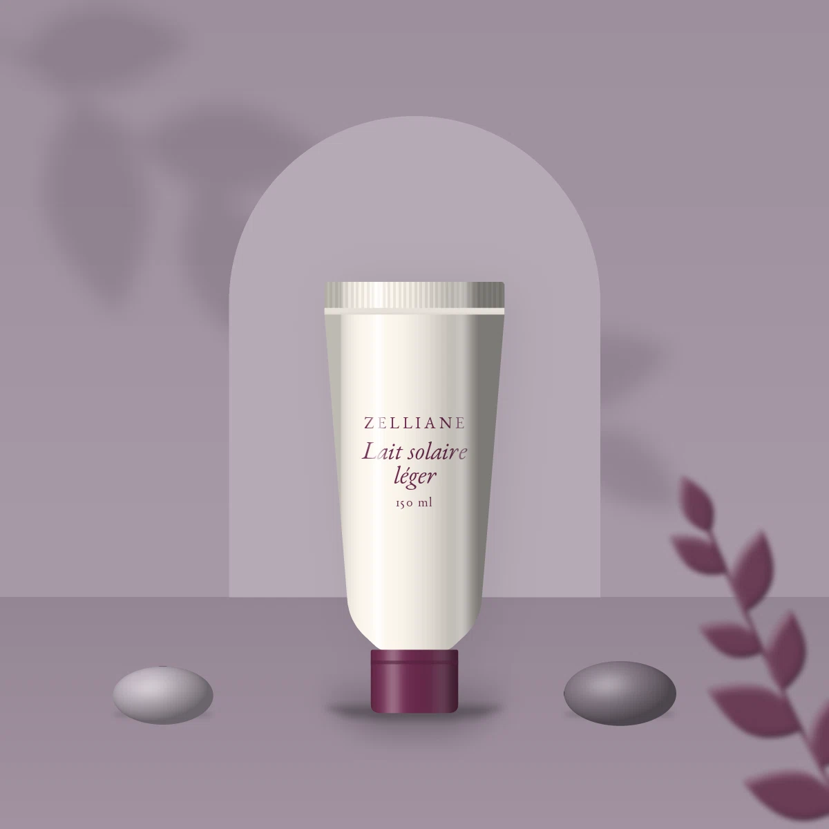 Lait solaire léger à l'huile d'amande douce SPF 30 – Zelliane, photo d'ambiance