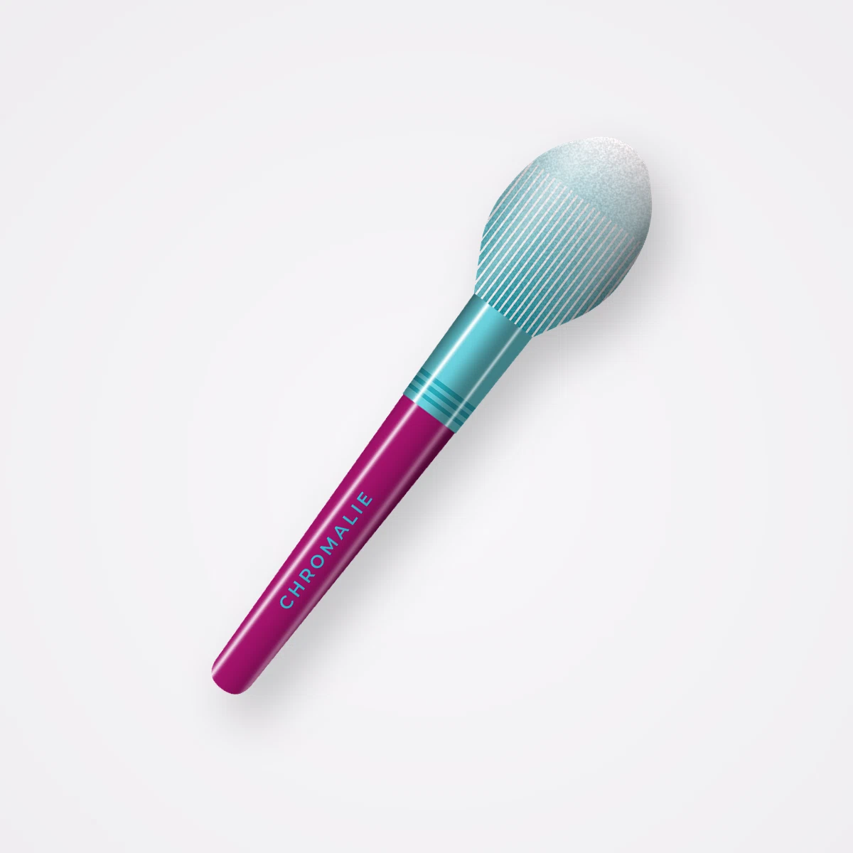 Pinceau paupières au manche en aluminium – Chromalie, vue de face