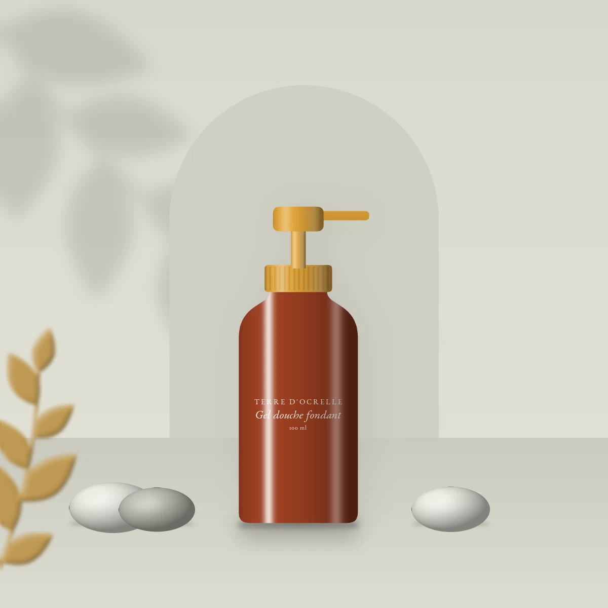 Gel douche et bain fondant au concombre – Terre d'Ocrelle, photo d'ambiance