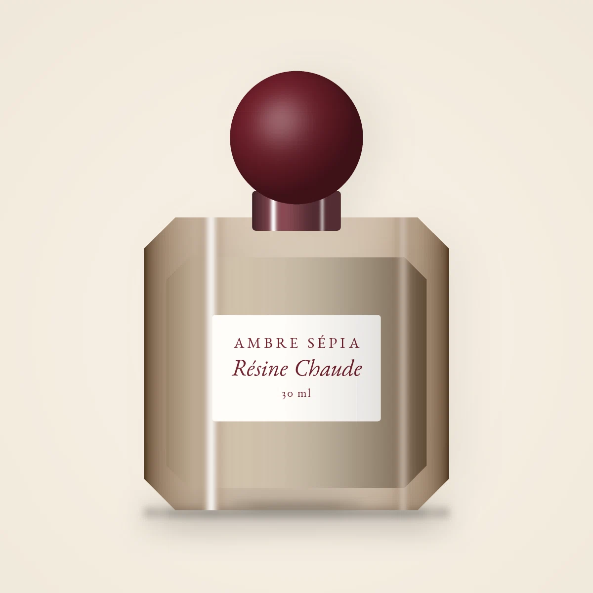 Parfum Résine Chaude au ciste labdanum – Ambre Sépia, flacon 30 ml