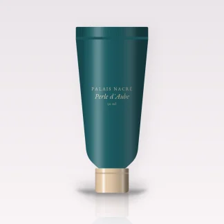 Perle d'Aube crème solaire visage apaisante SPF 50 – Palais Nacré, tube 50 ml