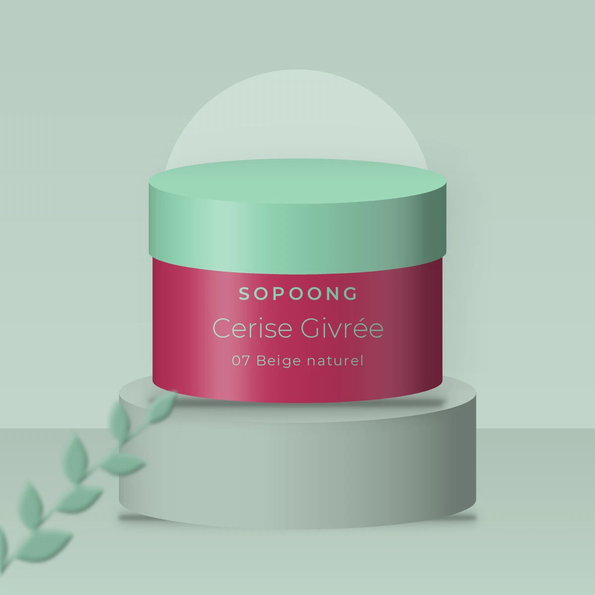 Poudre Cerise Givrée effet peau parfaite – Sopoong, photo d'ambiance