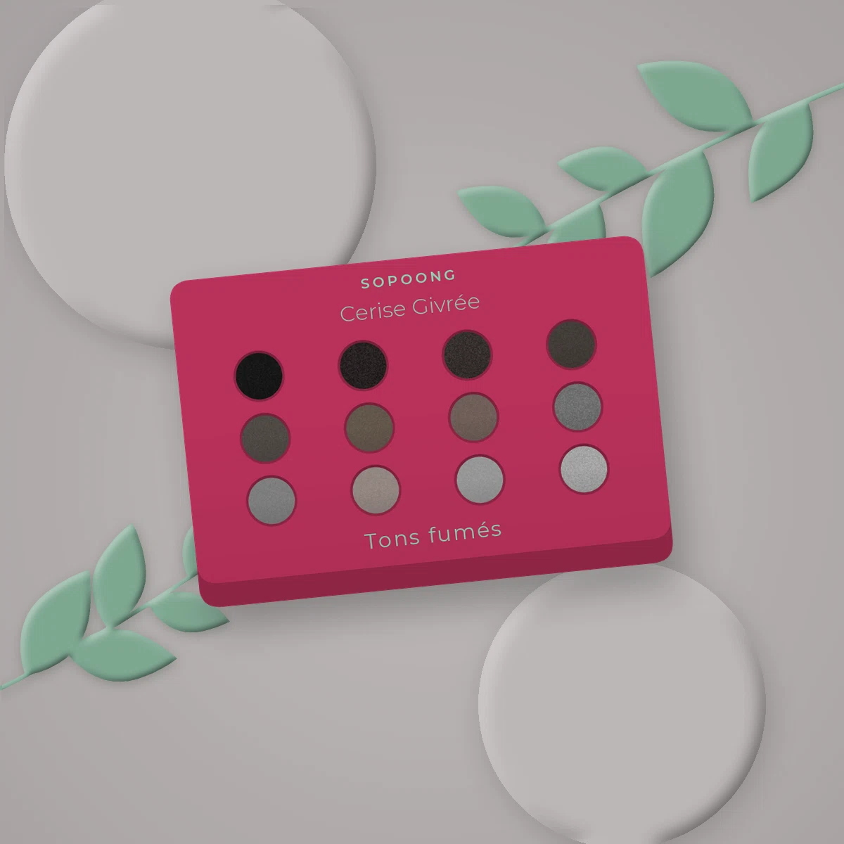 Palette yeux regard intense Cerise Givrée – Sopoong, photo d'ambiance