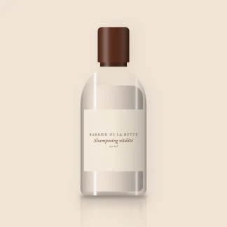 Shampooing vitalité à l'eau de rose – Barbier de la Butte, flacon 250 ml