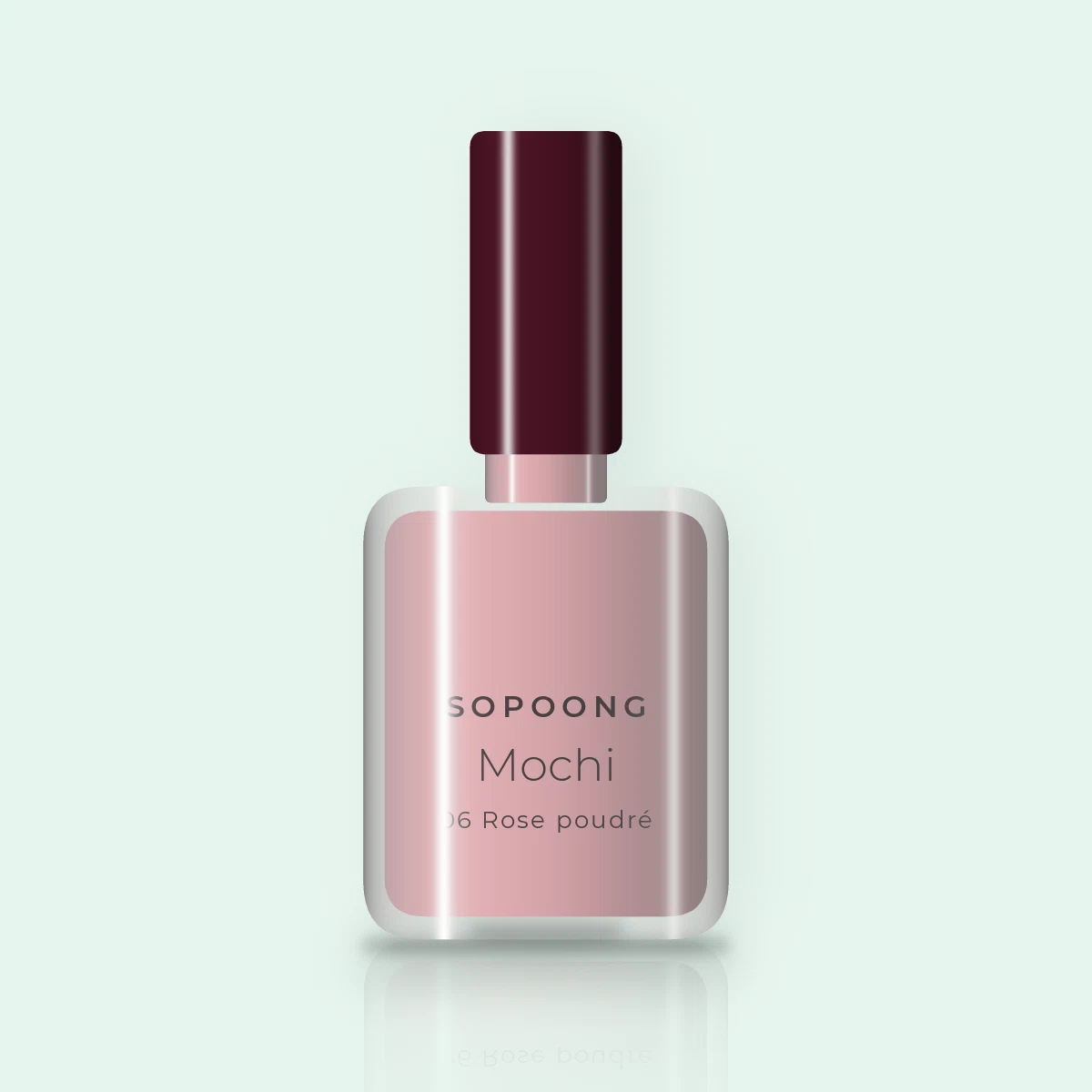 Vernis à ongles Mochi à la biotine – Sopoong, flacon 10 ml, teinte 06 Rose poudré