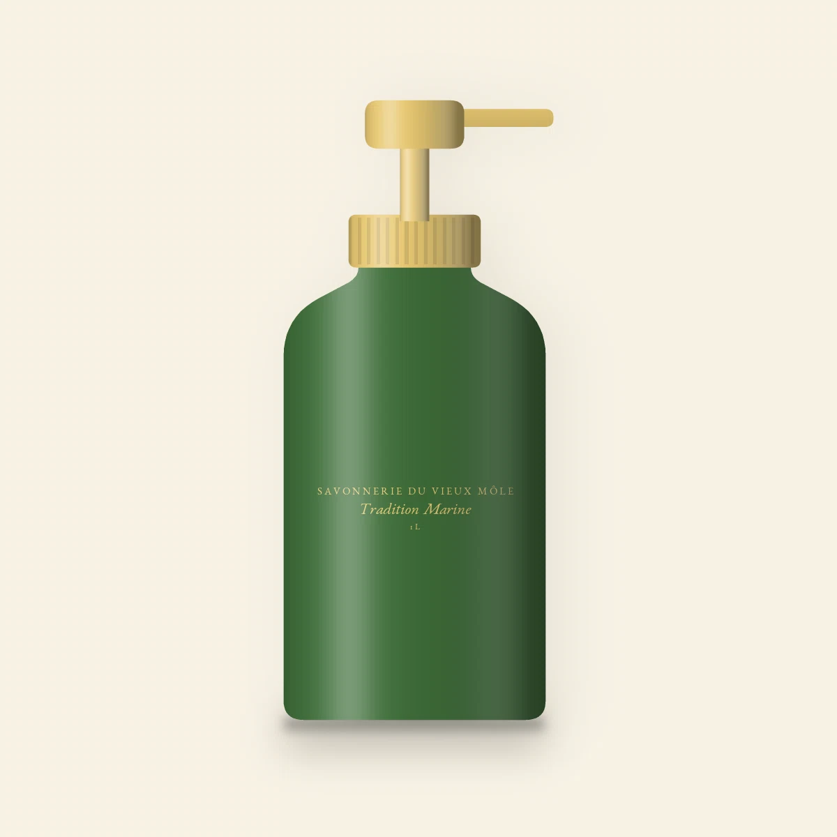 Gel douche Tradition Marine sensoriel – Savonnerie du Vieux Môle, flacon-pompe 1 L