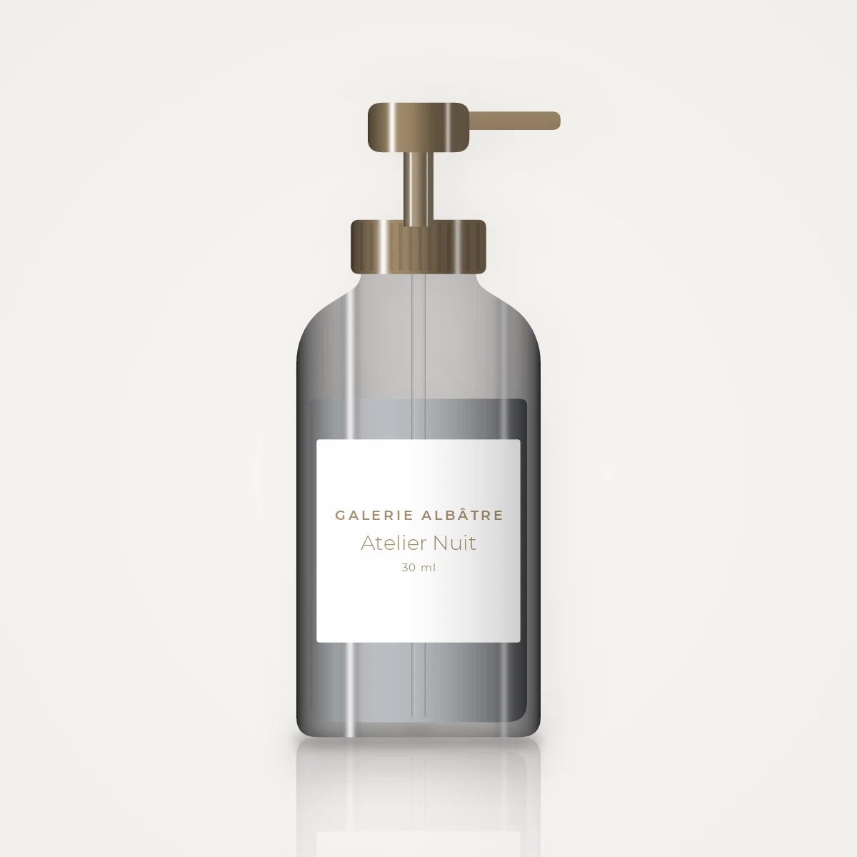 Sérum perfecteur Atelier Nuit – Galerie Albâtre, flacon-pompe 30 ml