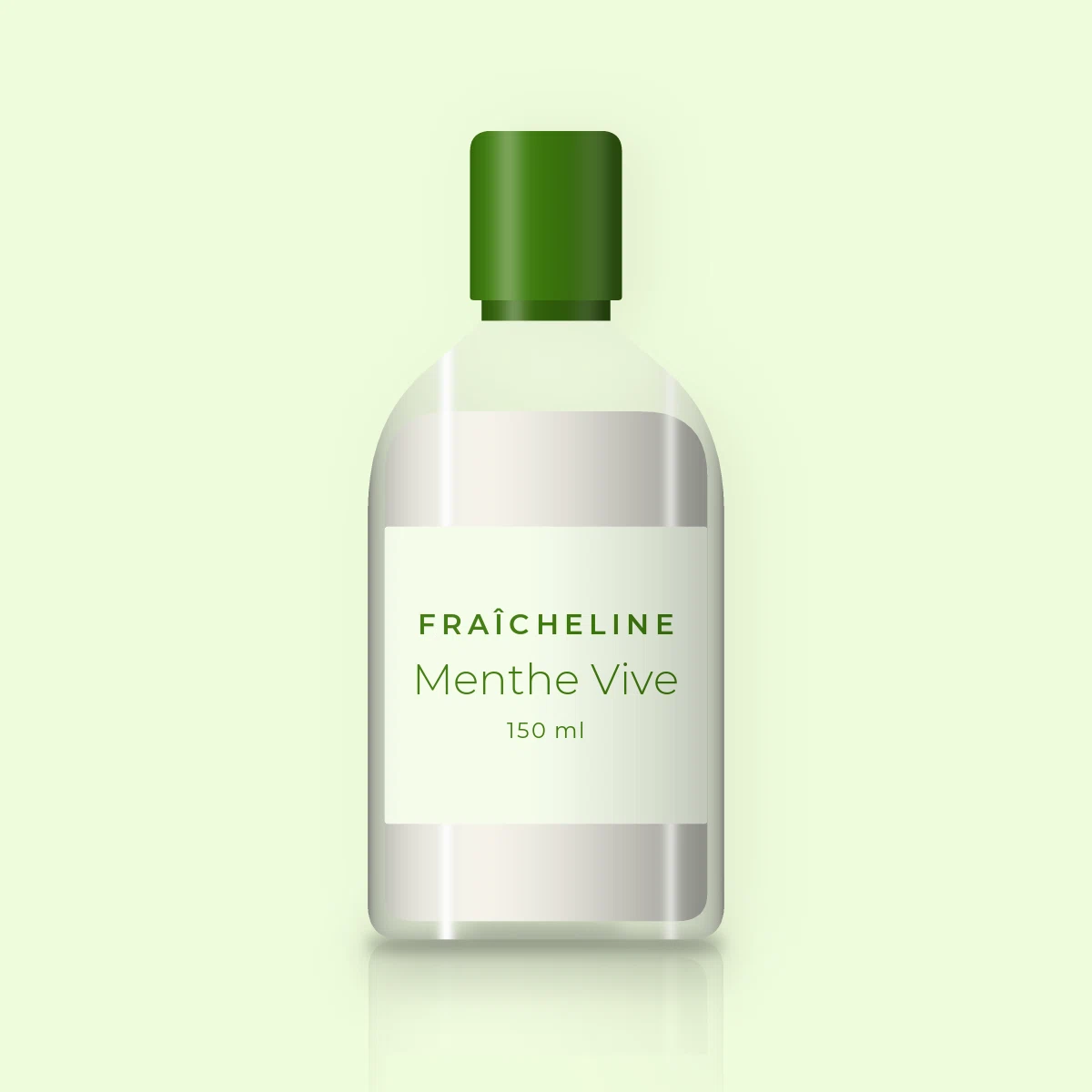 Lait solaire Menthe Vive fluide SPF 50+ – Fraîcheline, flacon 150 ml
