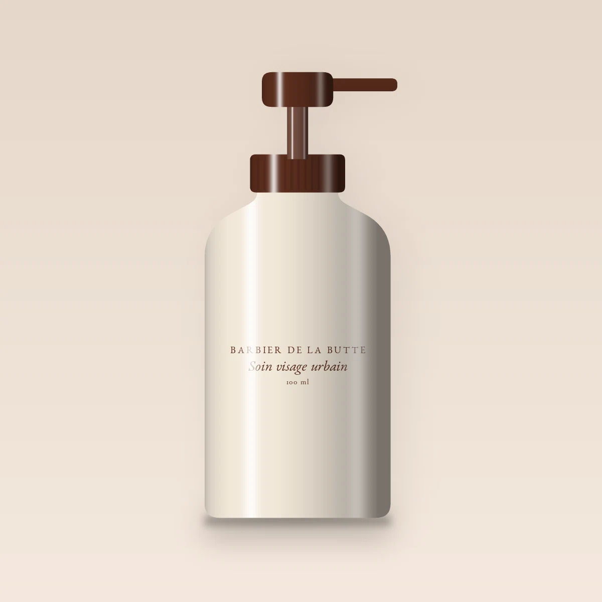 Soin visage urbain aux peptides – Barbier de la Butte, flacon-pompe 100 ml