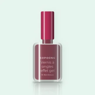 Vernis à ongles effet gel au calcium – Sopoong, flacon 5 ml, teinte 16 Bordeaux
