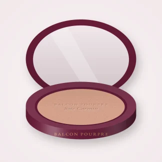Terre de soleil sans effet orangé Soie Carmin – Balcon Pourpre, boîtier 15 g, teinte 02 Sable rosé